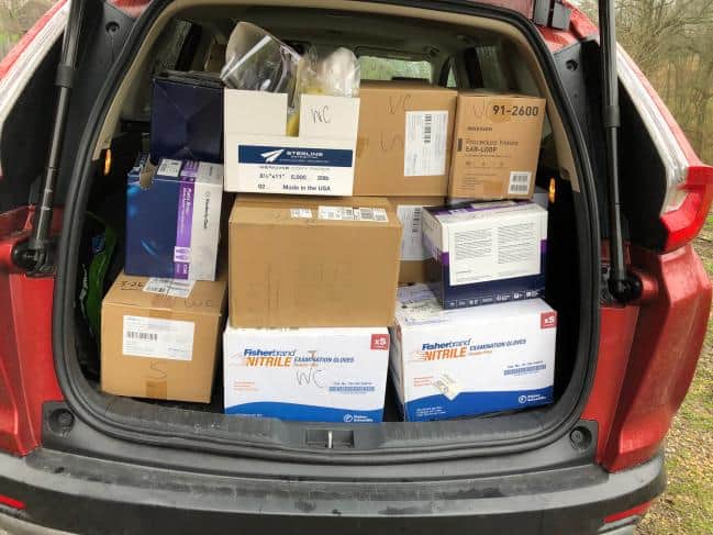 Donated Gear Ready for Delivery Donated Gear Ready for Delivery