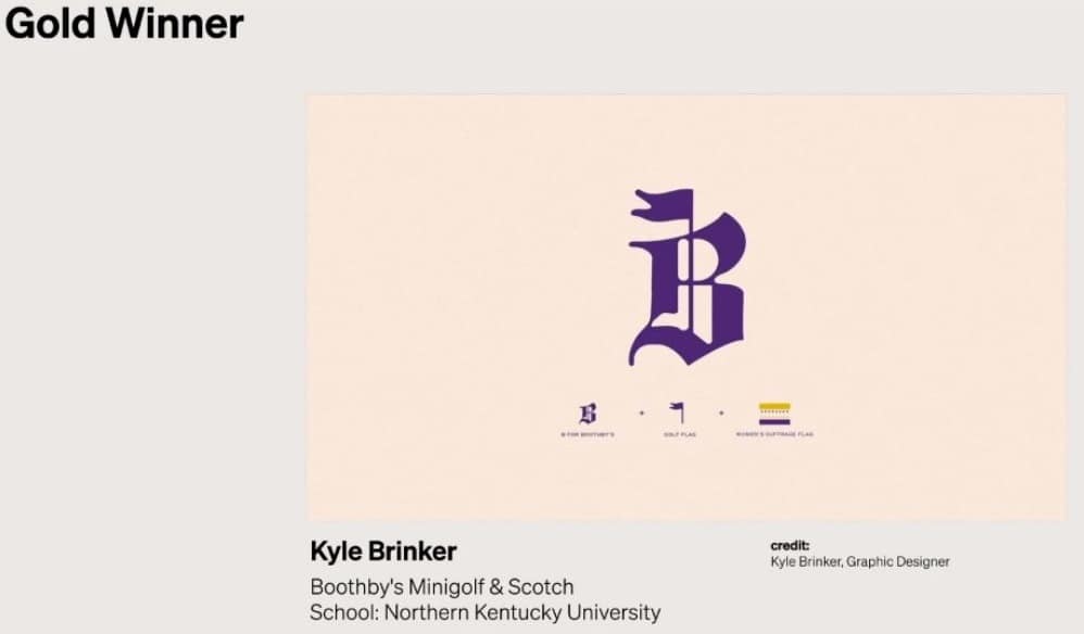 Gold ADDY award 2021 - Kyle Brinker