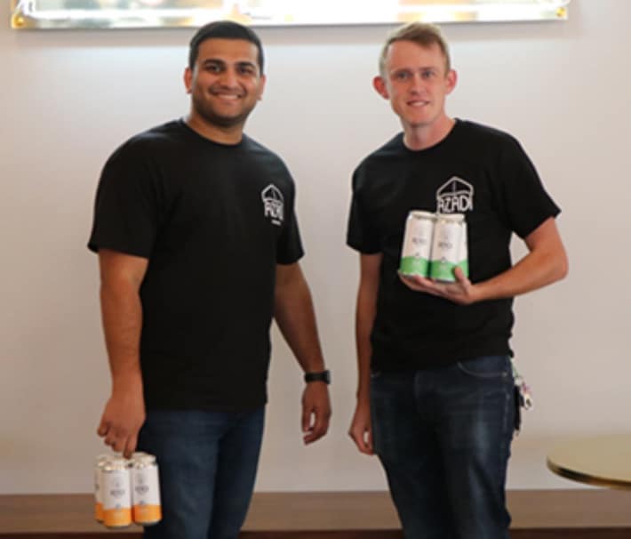 Ray Schrand (left) is co-founder of a new brewery