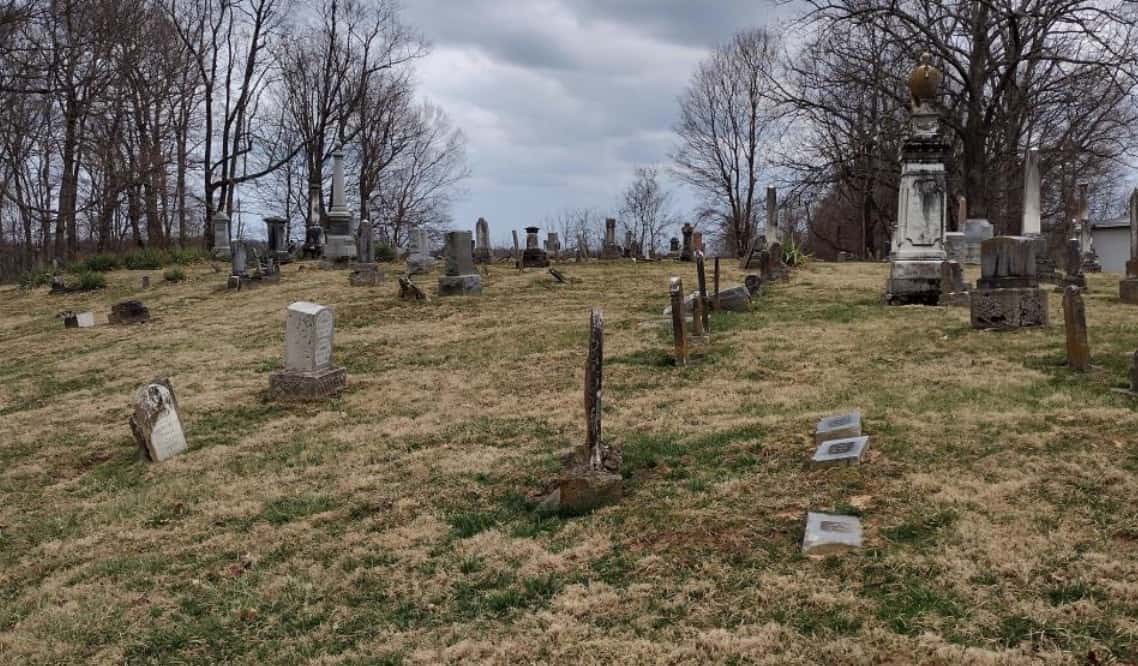 Photo of old gravestones at Big Bone Baptist Church Cemetery