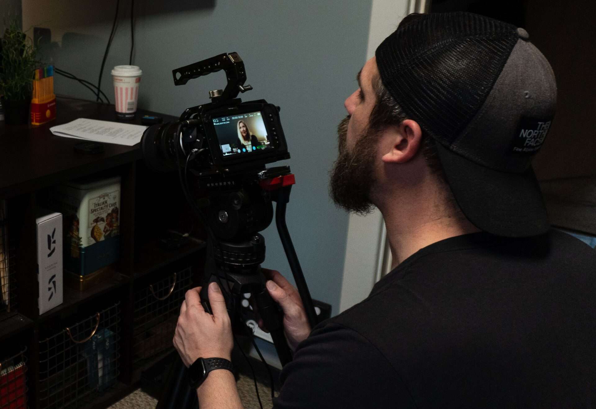 Sam Watson directing a scene in “Fishbowl”
