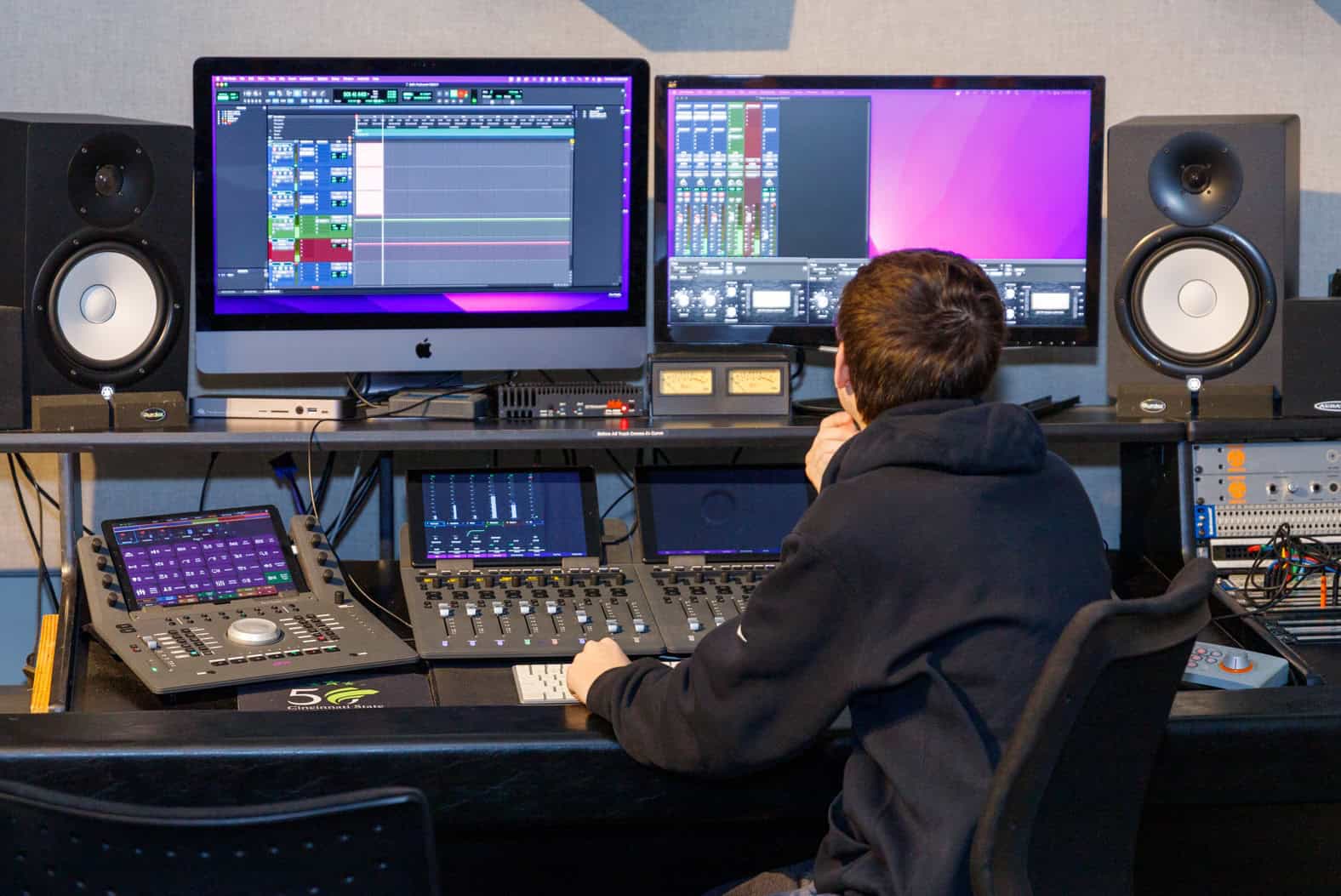 Jayson Warner in the recording studio