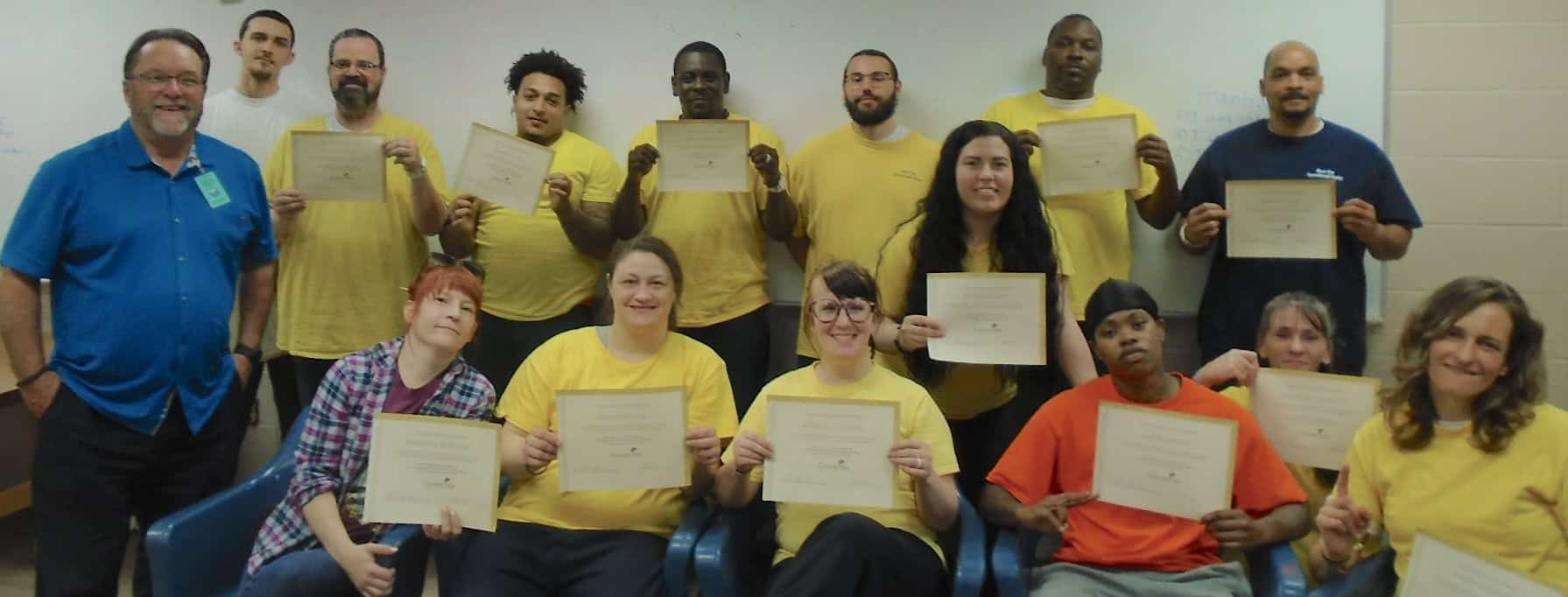 Bob Nields and students from the Computer Programming Fundamentals class