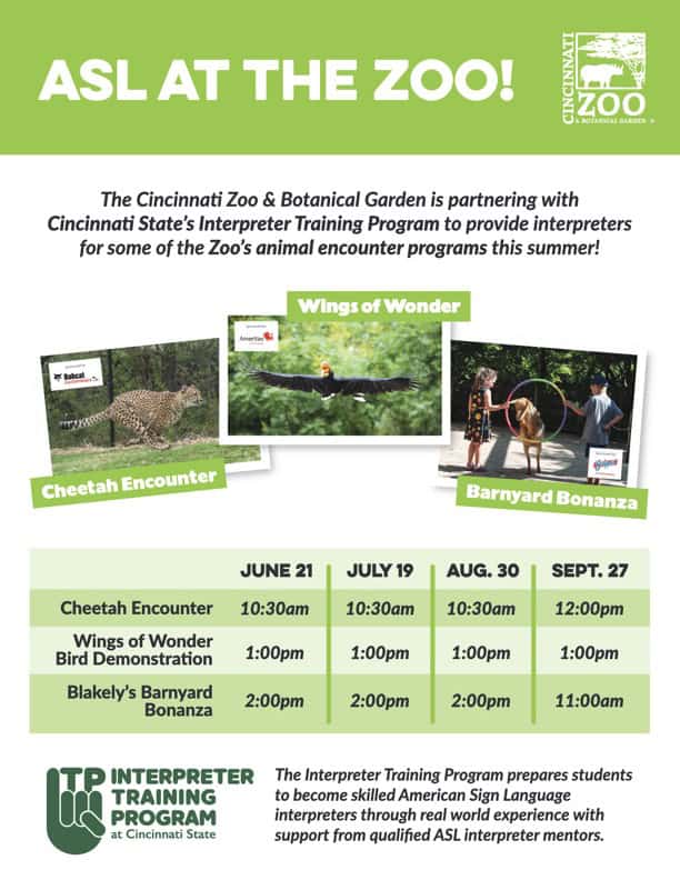 ASL at the Zoo flyer