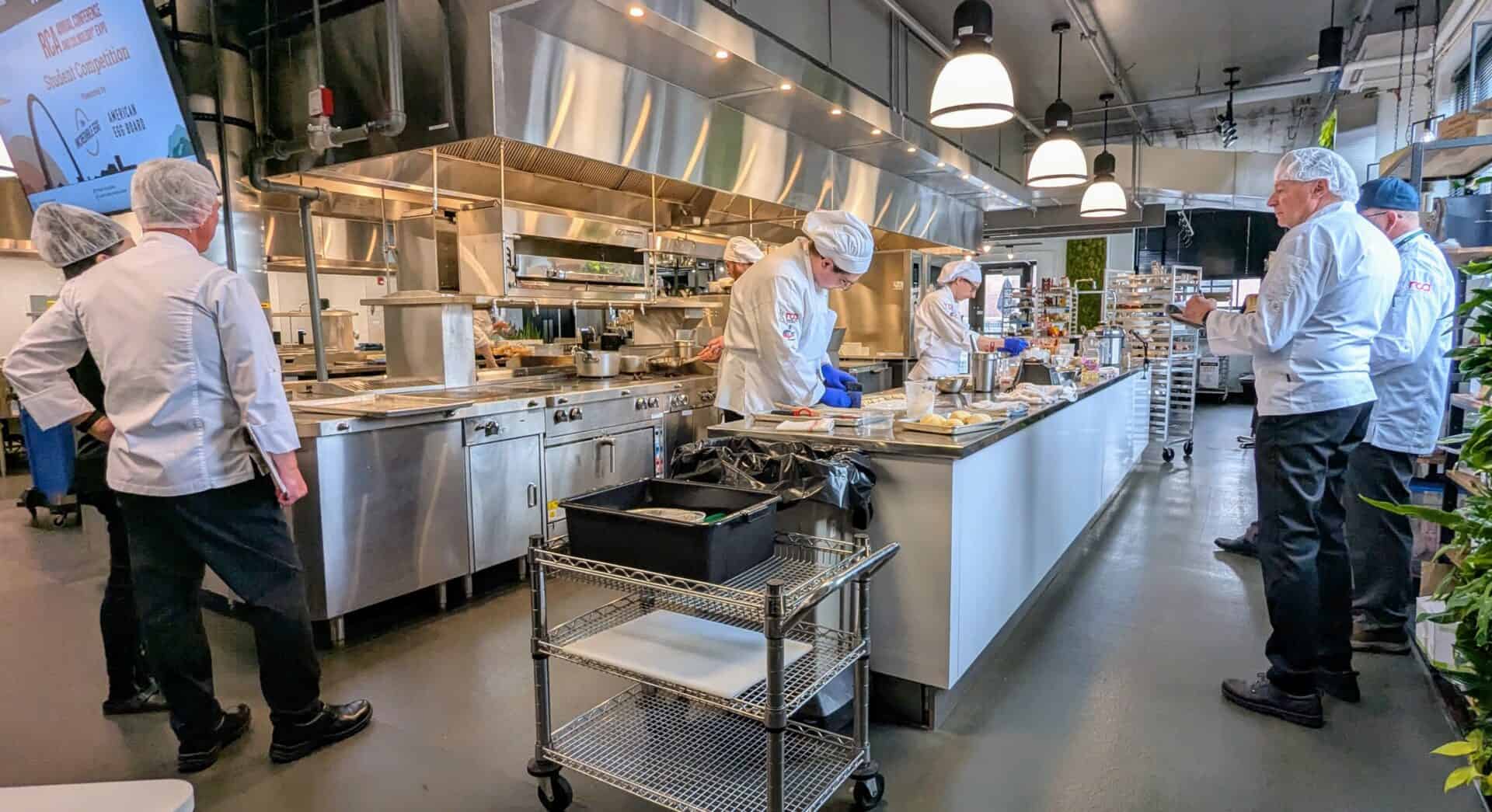 Judges watched the team’s preparation of the product
