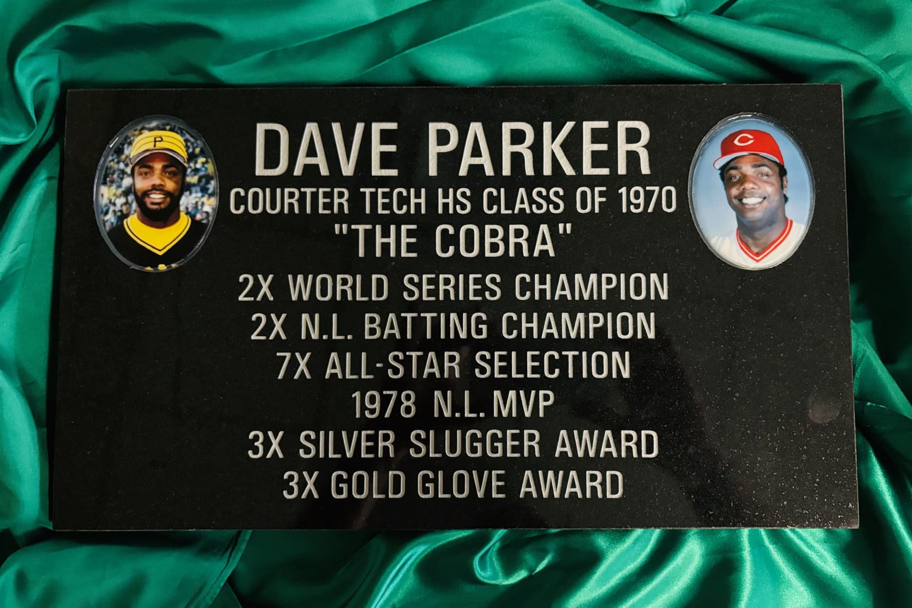 Plaque honoring Dave Parker