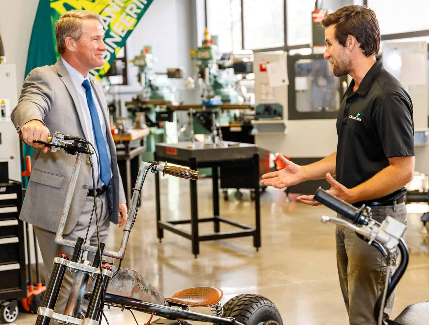 MET Program Chair Zane Decker discussed student achievements with Sen. Husted - 8-12-25