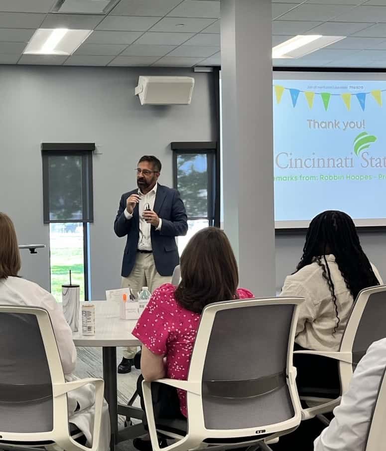 Provost Robbin Hoopes speaking at the TAP Summer Academy graduation