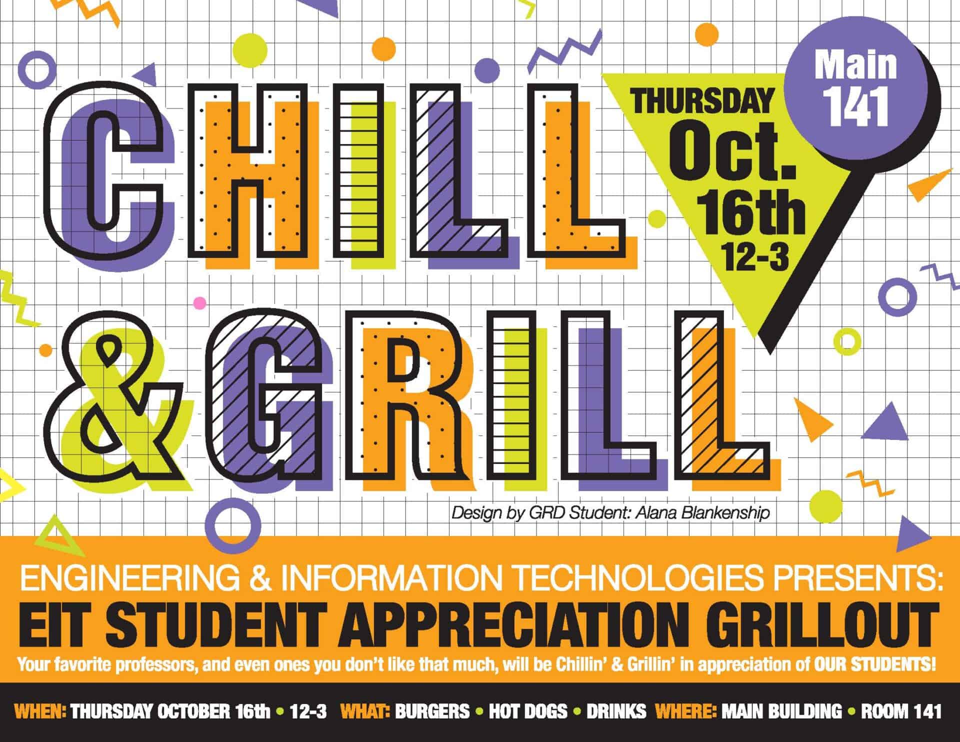 Chill & Grill poster - 10-16-25
