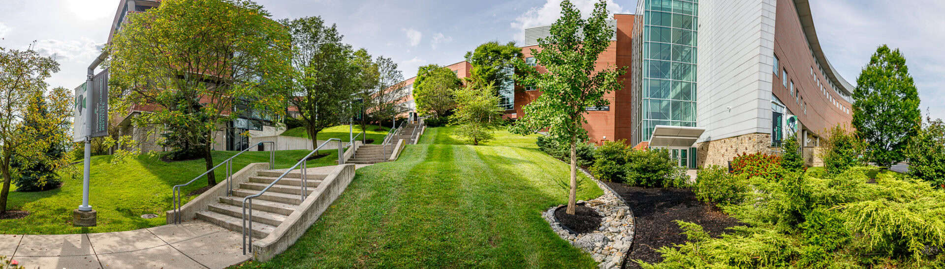 campus entrance panorama